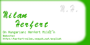 milan herfert business card